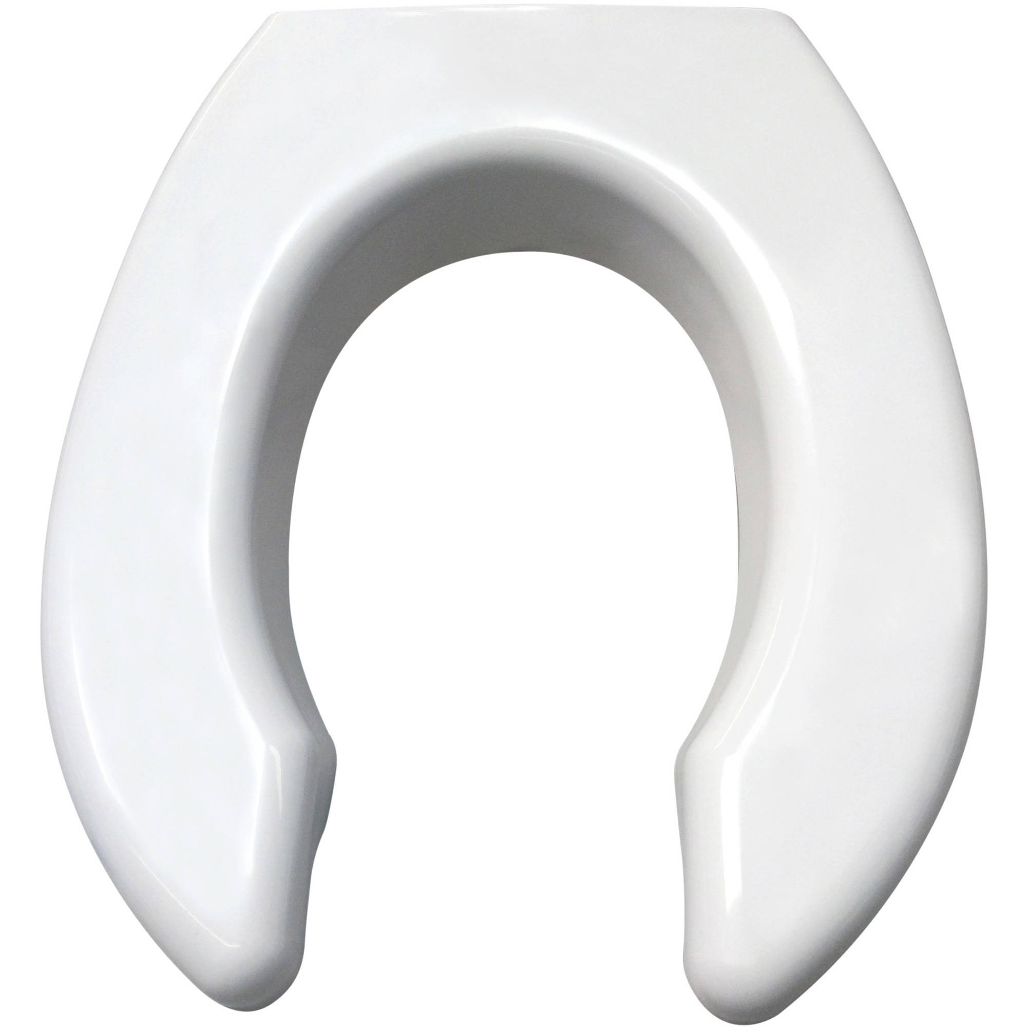 7W Big John Toilet Seat with Open Front, Large Opening, Durable ABS