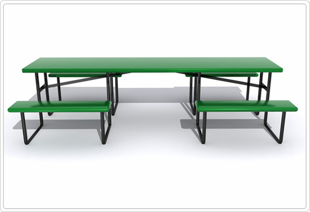 Wheelchair Accessible Picnic Table with Center Entry