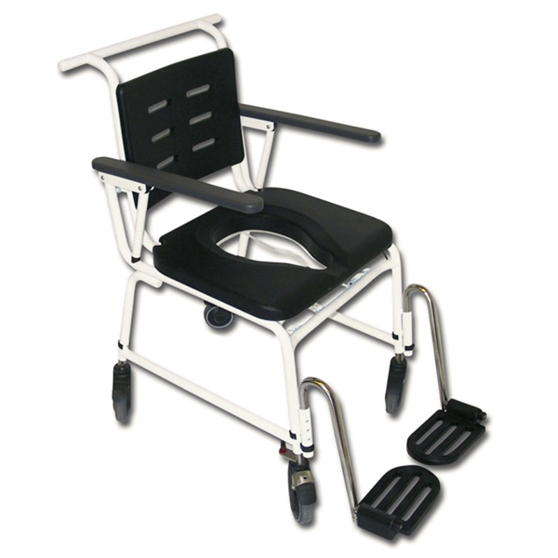 New Shower Chair With Wheels And Commode for Large Space