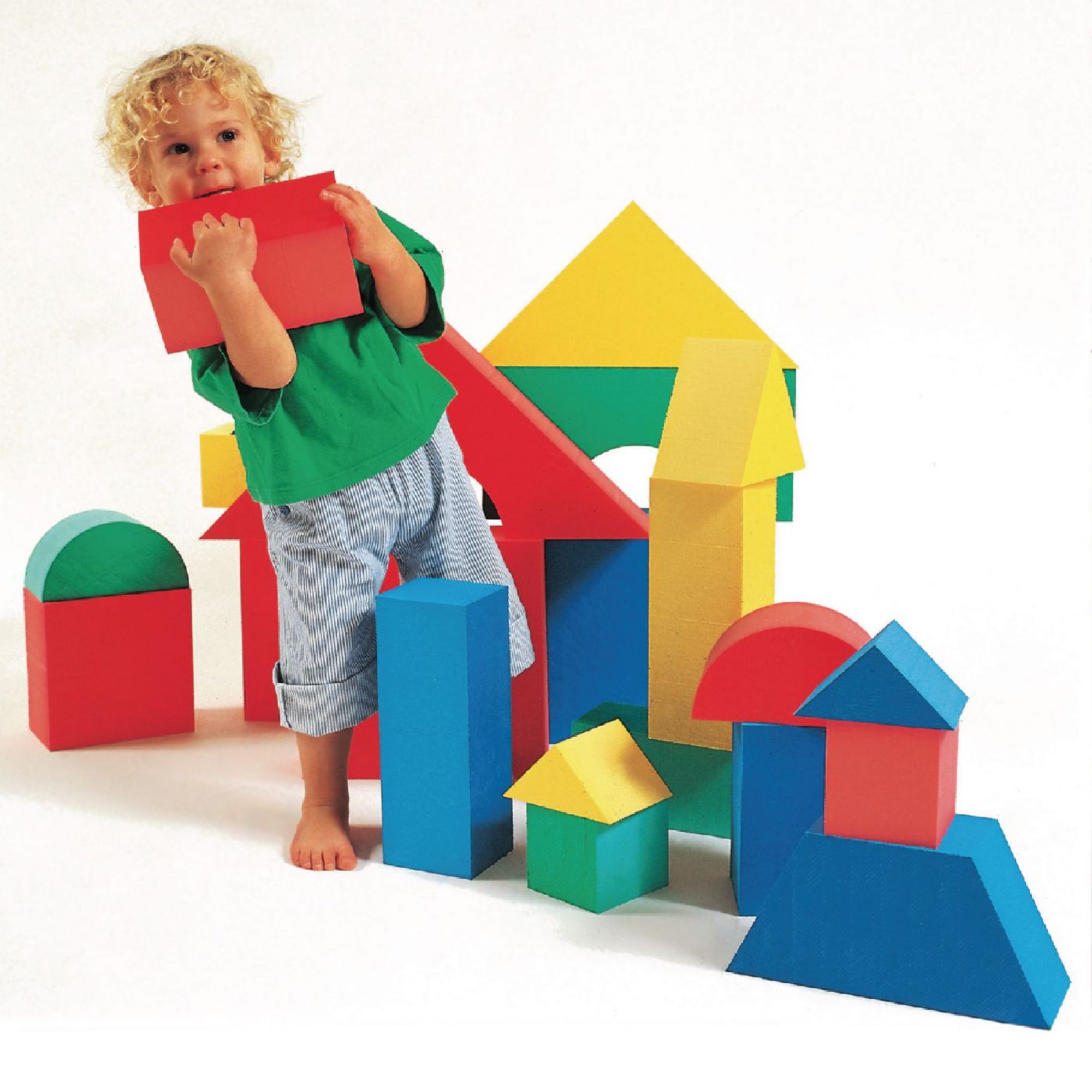 Soft Builder Blocks, Foam Shapes, 16-Piece