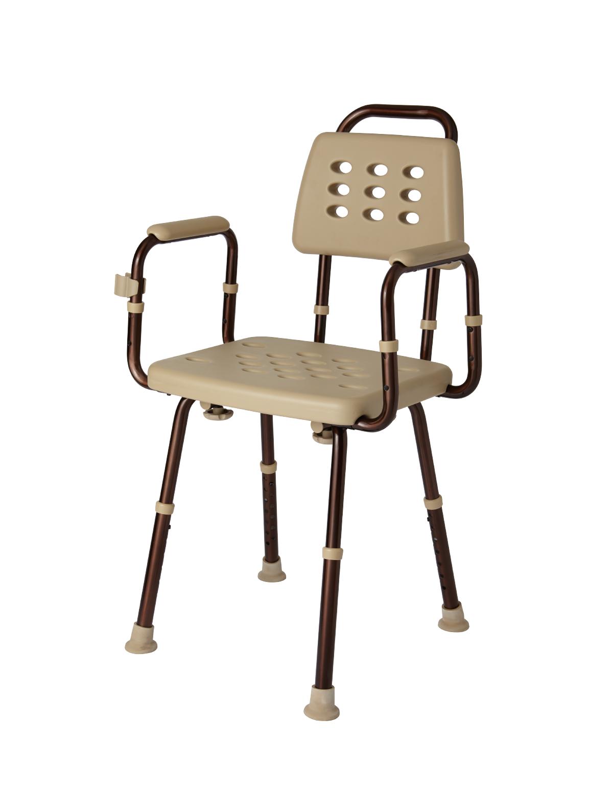 Antimicrobial HeightAdjustable Shower Chair with Microban by Medline