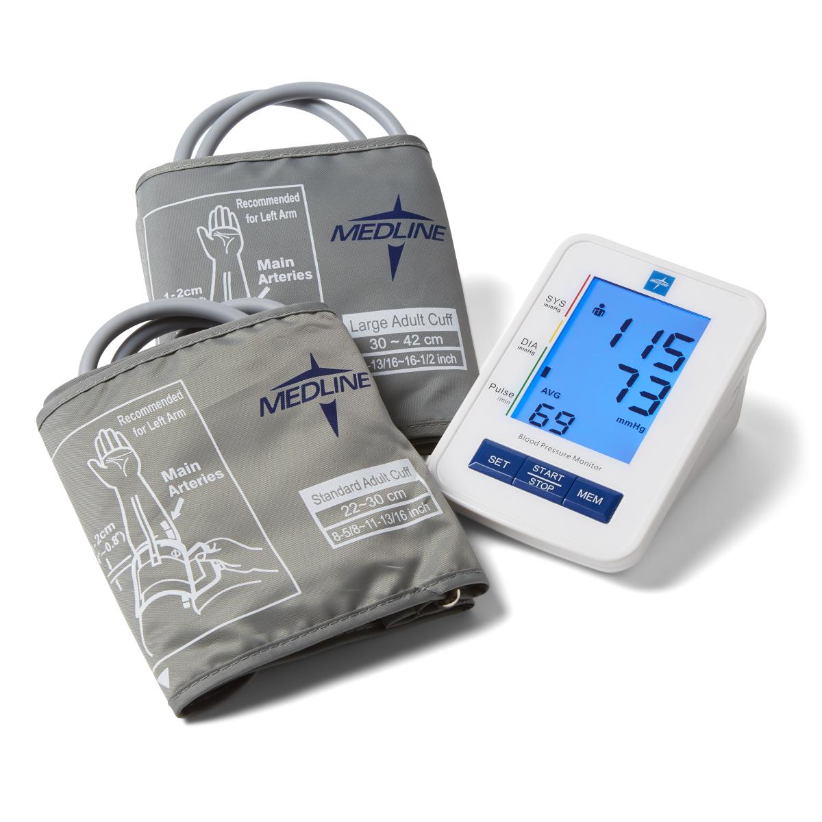 Automatic Blood Pressure Monitor with Adult and Large Cuffs by Medline