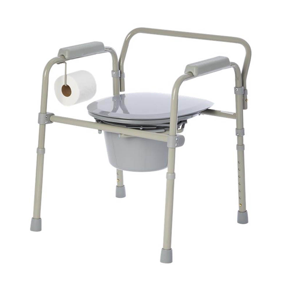 Folding Elongated Commode Chair by Rhythm Healthcare