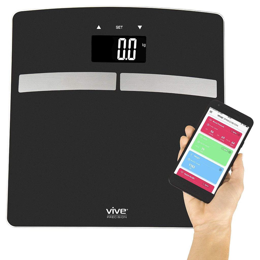 Vive Health Smart Body Fat Scale with 396 lbs. Capacity and Smartphone ...