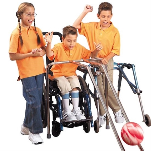 10 Pin Freestanding Bowling Ball Ramp Chrome