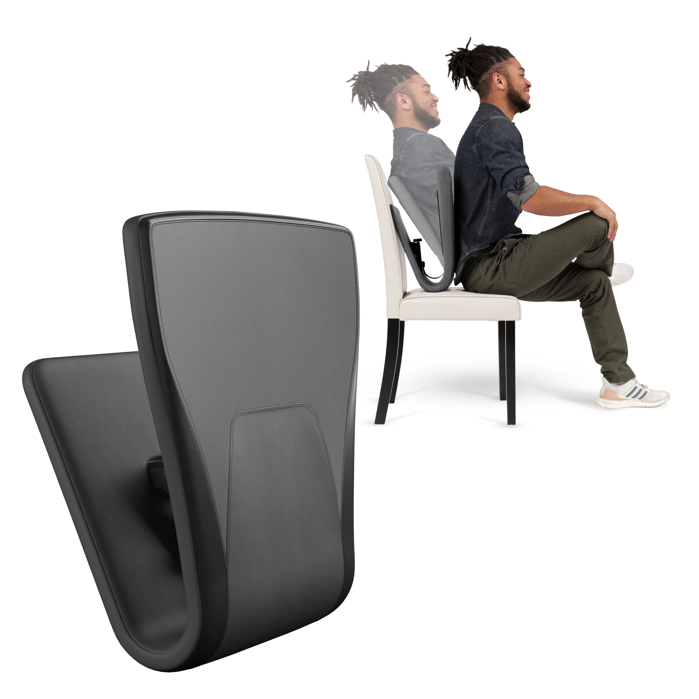 Adjustable neck pillow hangs over your seat for FIRM head, neck, or back  support on any recliner, chair, or seat. - Body Prop® Support Pillows