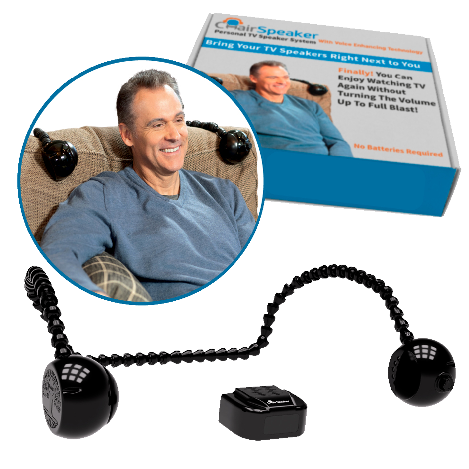 CS3 - Altavoces inalámbricos de TV para personas con discapacidad auditiva,  mejora de voz, claridad cercana a la oreja, compatible con la mayoría de