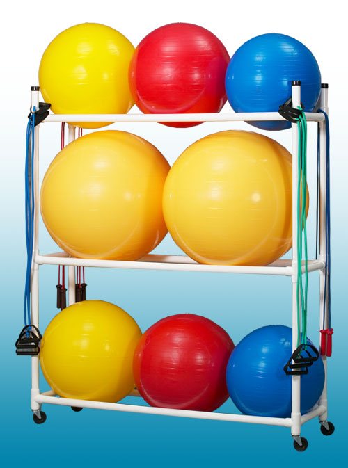 Big Ball Caddy Exercise Equipment Cart Free Shipping 