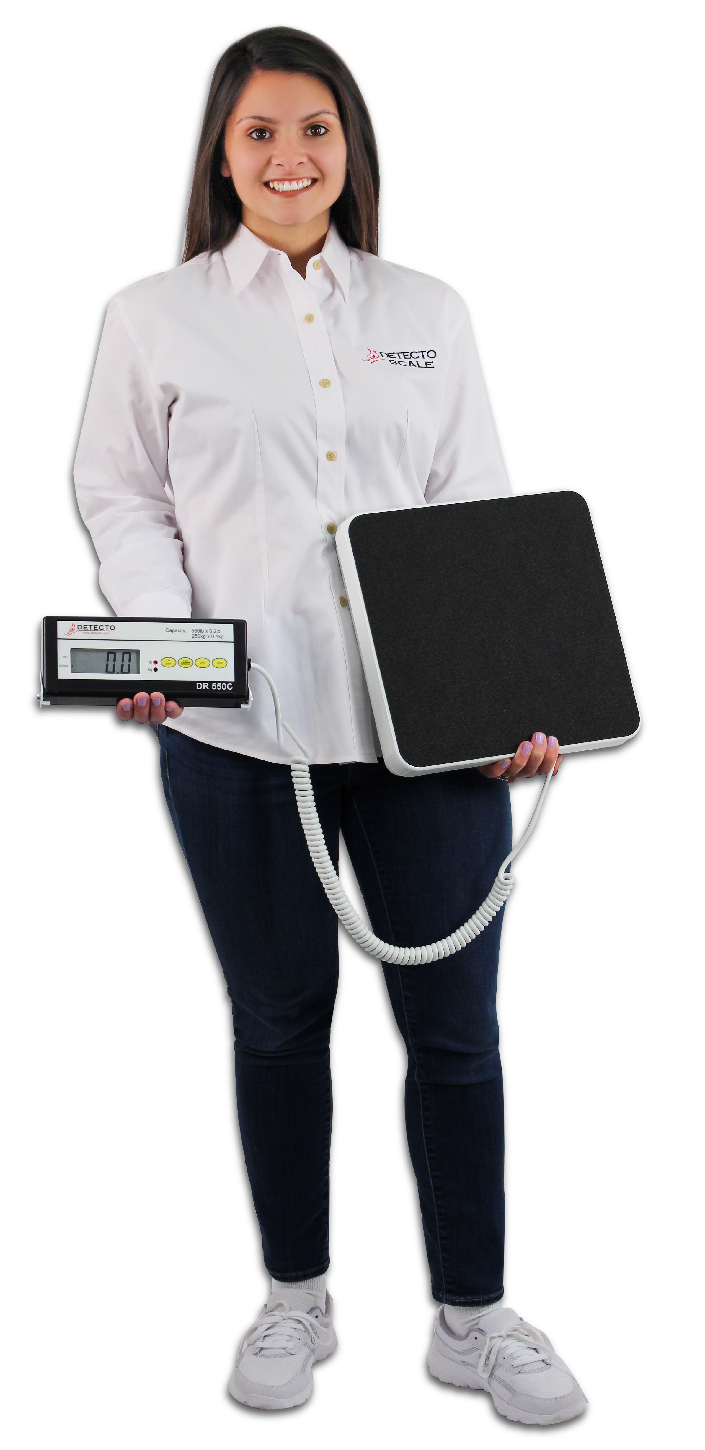 Detecto - DR550C - Stainless Steel Portable Floor Scale