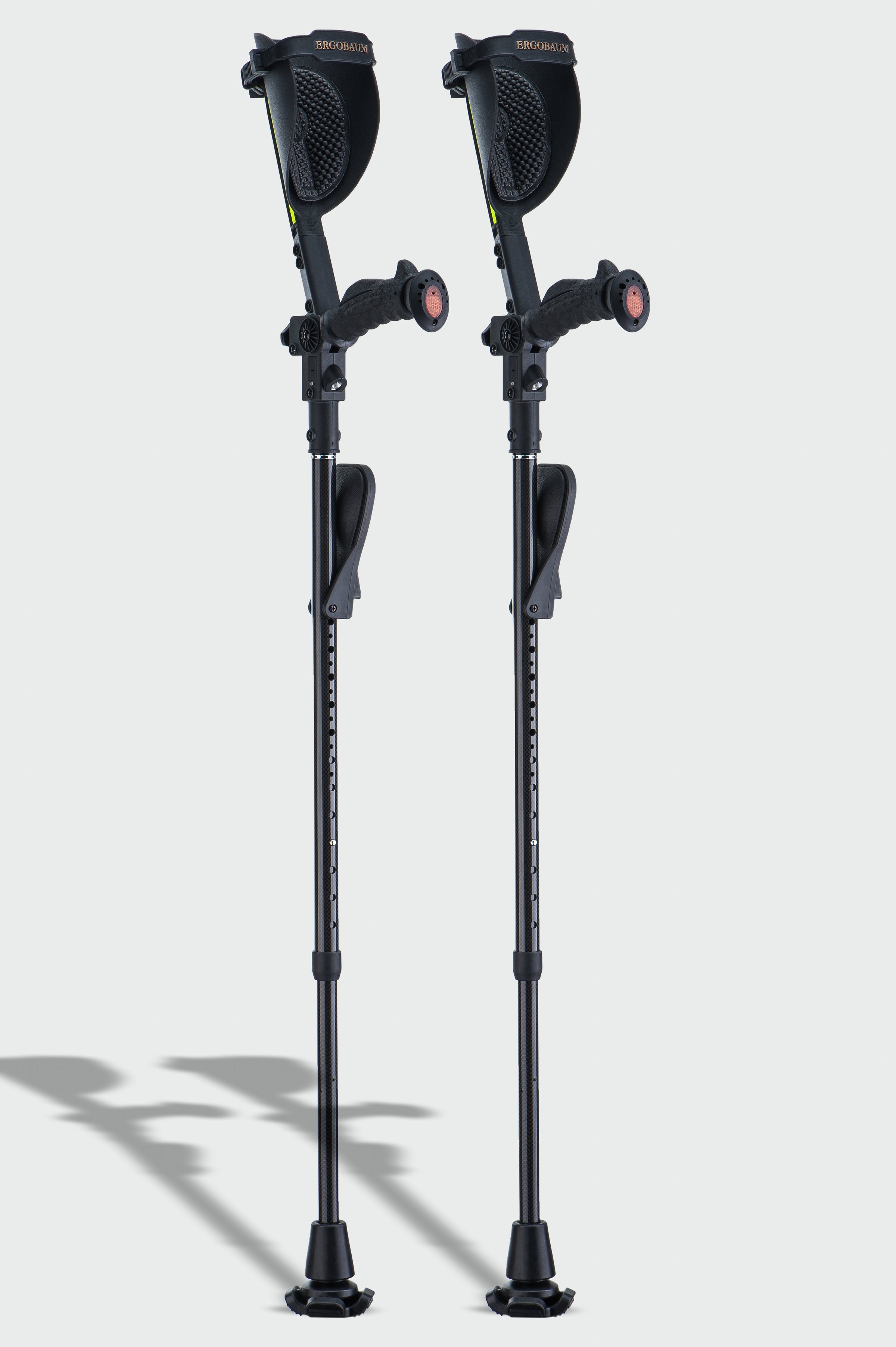 Ergobaum Forearm Crutches for Adults (Pair) Carbon Fiber by ErgoActives