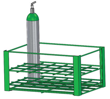24 DE Heavy Duty Oxygen Cylinder Rack - FREE Shipping