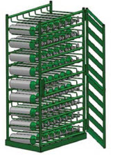 Horizontal M6 Oxygen Cylinder Rack - FREE Shipping