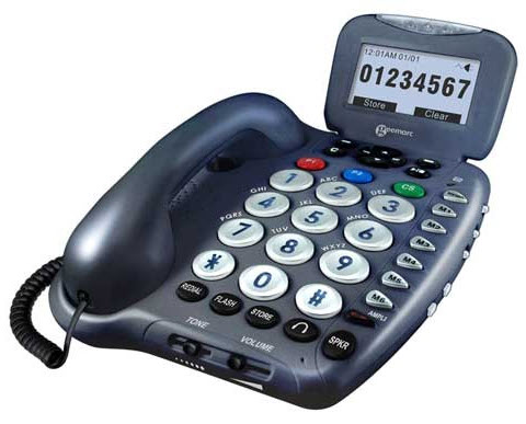 answering machine corded geemarc amplified telephone hearing phone telephones impaired message digital