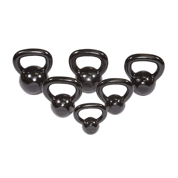 Yes4All Ensemble de kettlebells en fonte solide – Idéal pour l'entraînement complet du corps et la musculation – Kettlebell 4,5 kg (noir