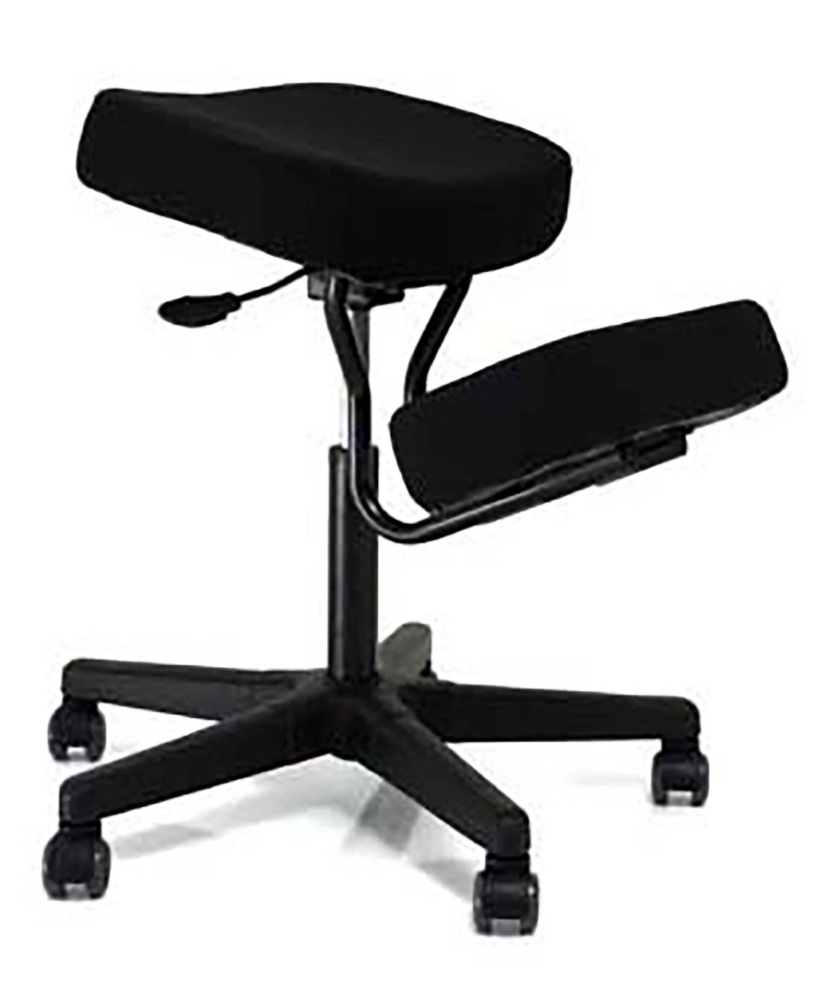 Great Choice Products Adjustable Stool Memory Foam Angled Seat Mobile  Ergonomic Kneeling Chair Black