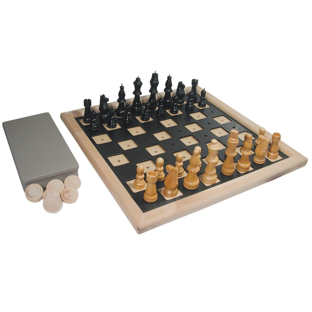 Large Table Top Chess Set for the Blind or Those With Low Vision