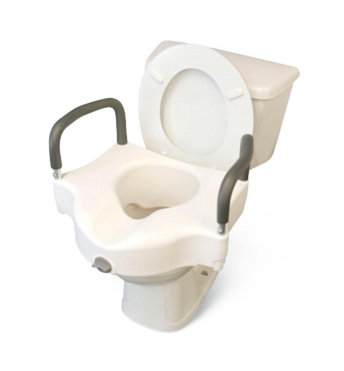 Elevated Toilet Seat with Arms by Medline