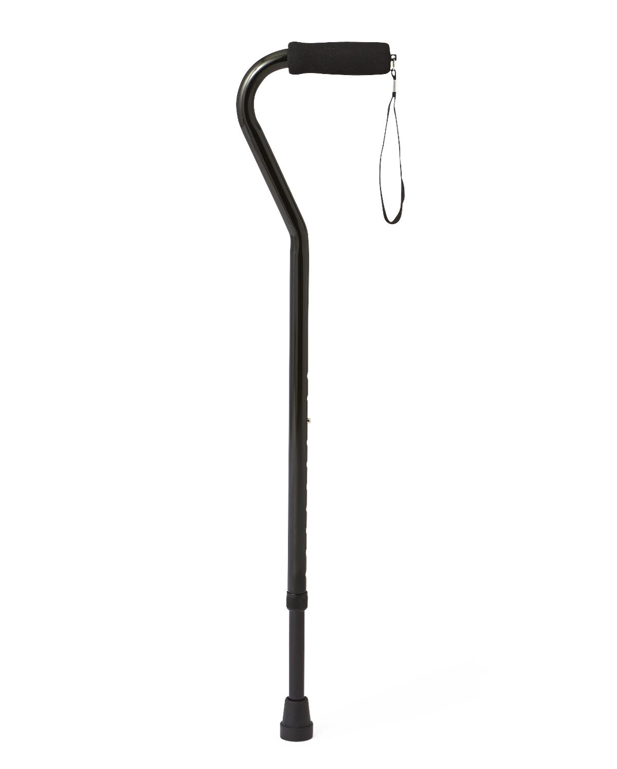 Offset Handle Cane with Wrist Strap by Medline