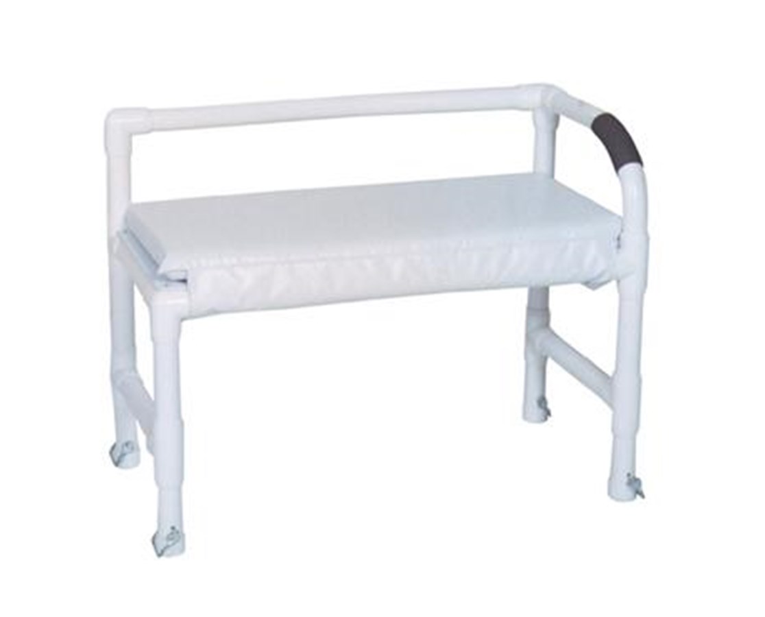 Padded Bath and Shower Transfer Bench with Antibacterial Cushion and