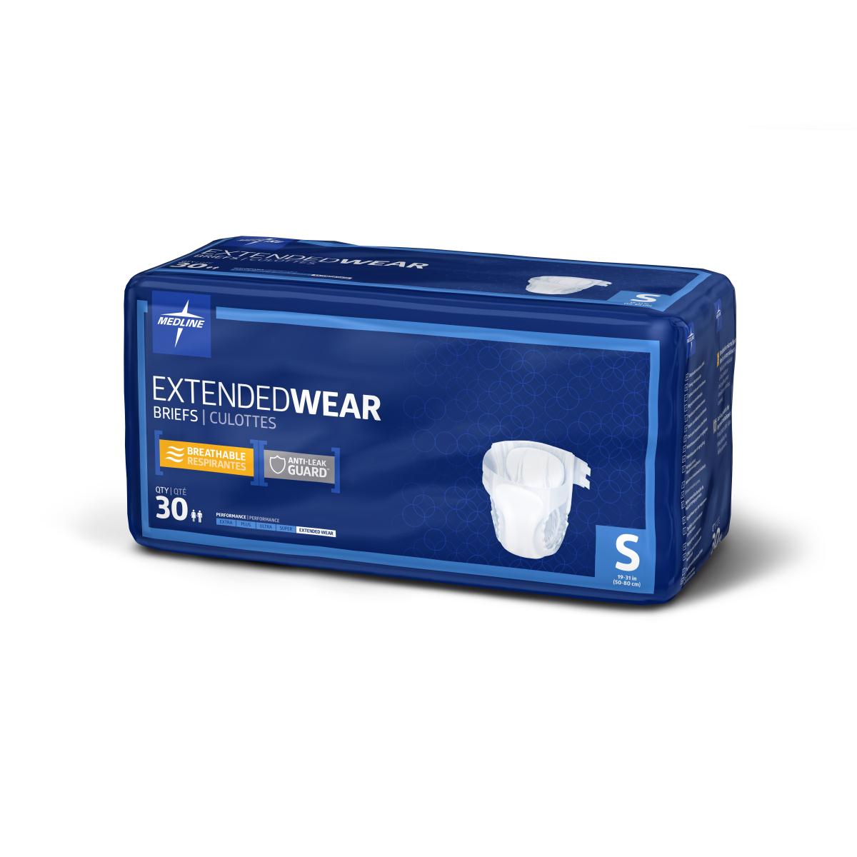Extended Wear HighCapacity Adult Incontinence Briefs by Medline