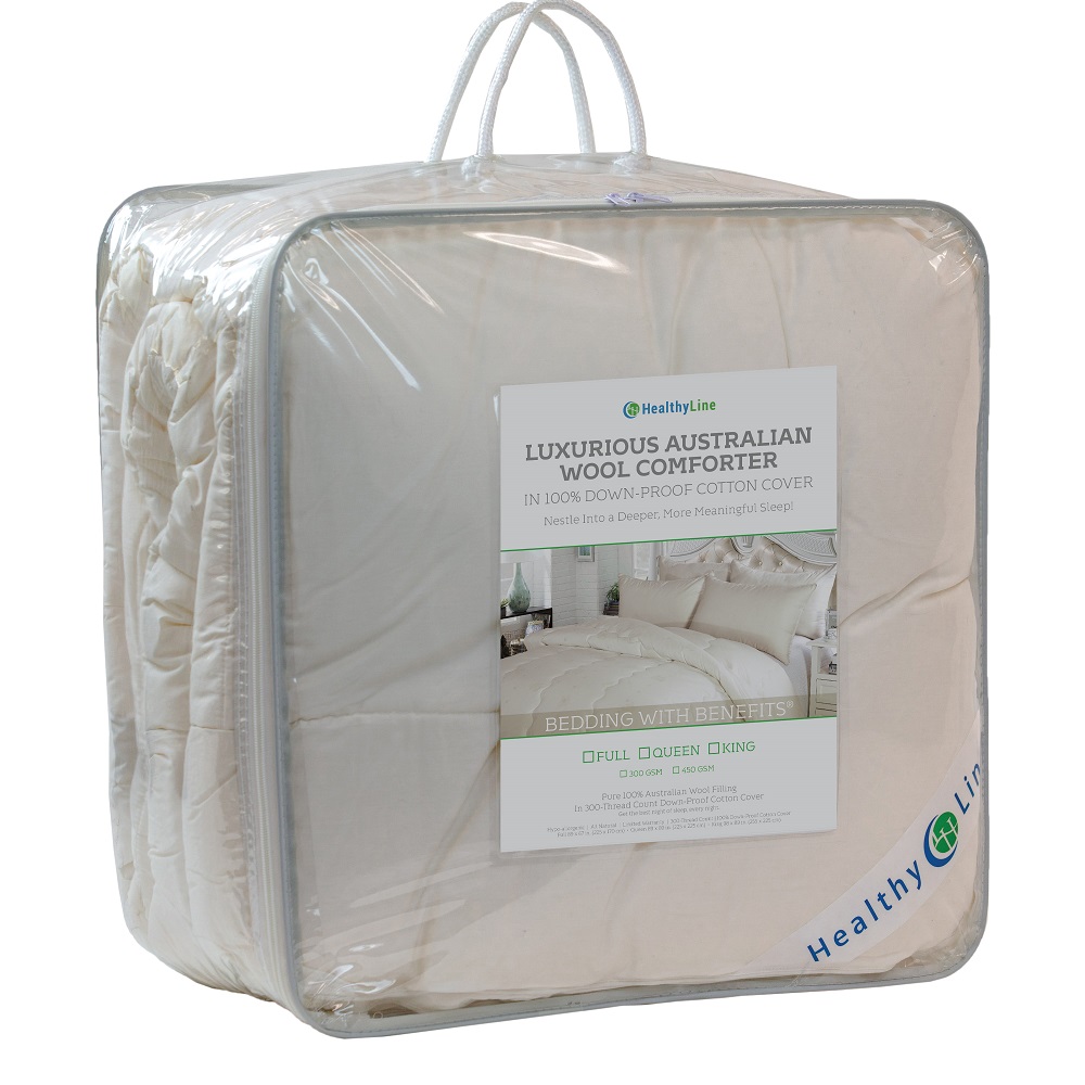 Hypoallergenic Australian Wool AllSeason Duvet Insert Comforter by