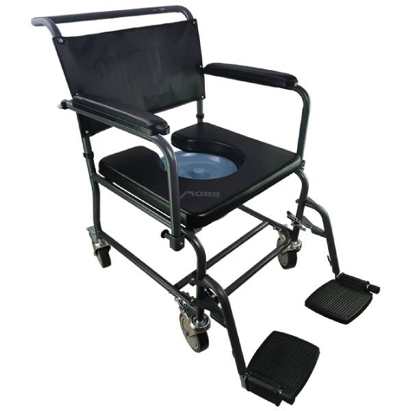 Padded Shower Commode Chair with Swing Away Footrests by Inno Medical