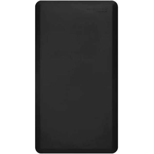 WellnessMats Black Fitness Mat 48 in. Made of Polyurethane by Pivotal