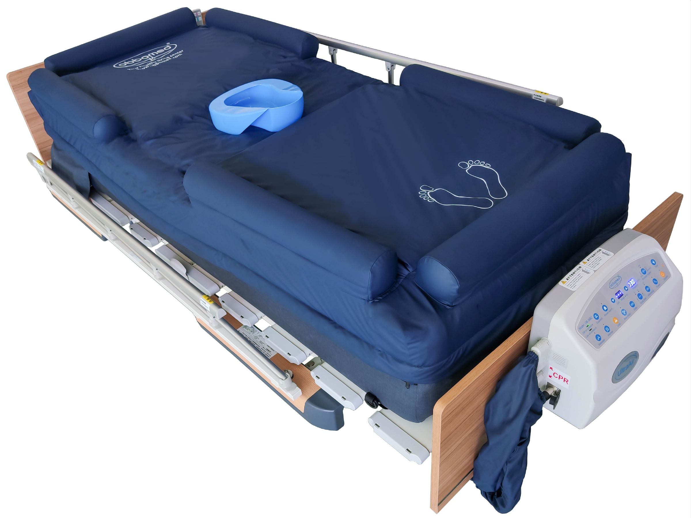 Bariatric Alternating Pressure Mattress with Three Layers, Bed Pan