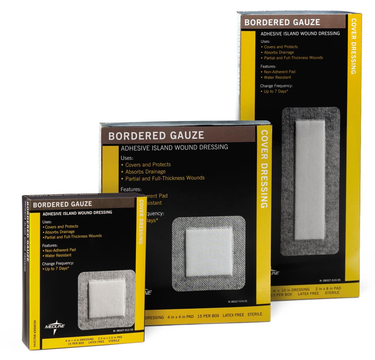 Sterile Bordered Gauze Dressings by Medline