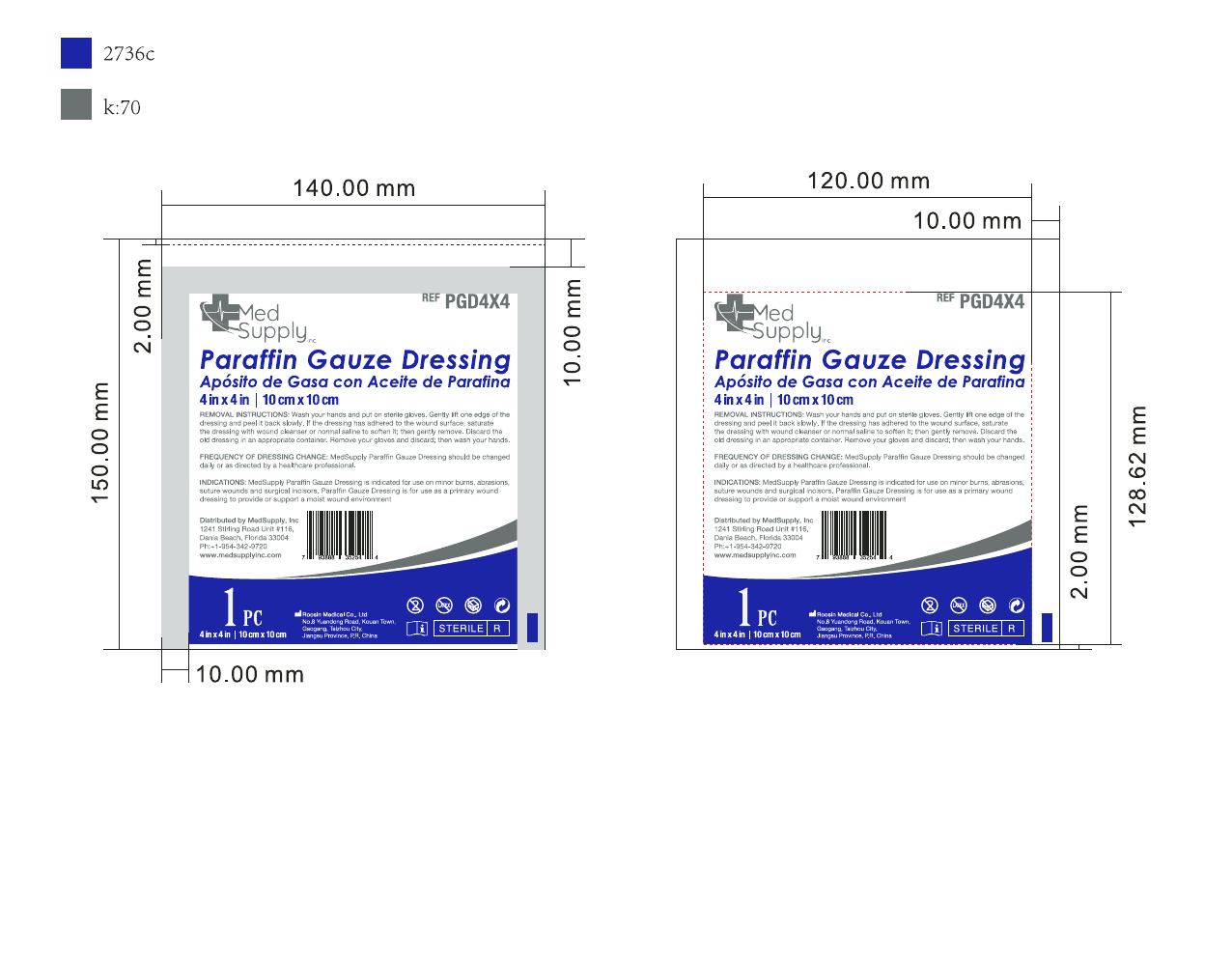 Paraffin dressings gauze discount