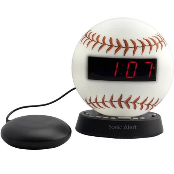 Baseball Alarm Clock with Bed Shaker by Sonic Alert