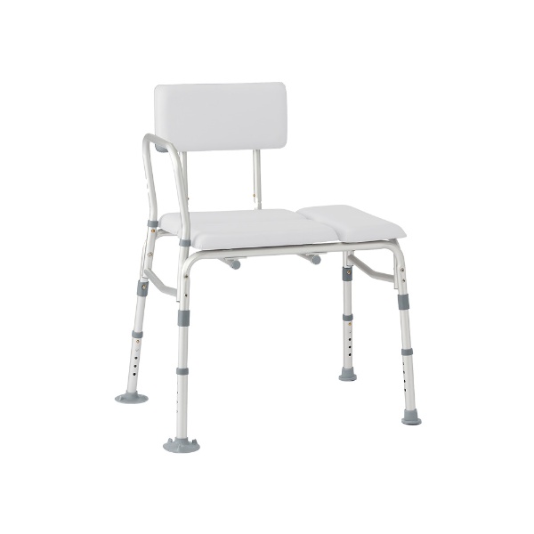 Rhythm Healthcare Padded Transfer Bench with Arm Rest and Back 400 lb