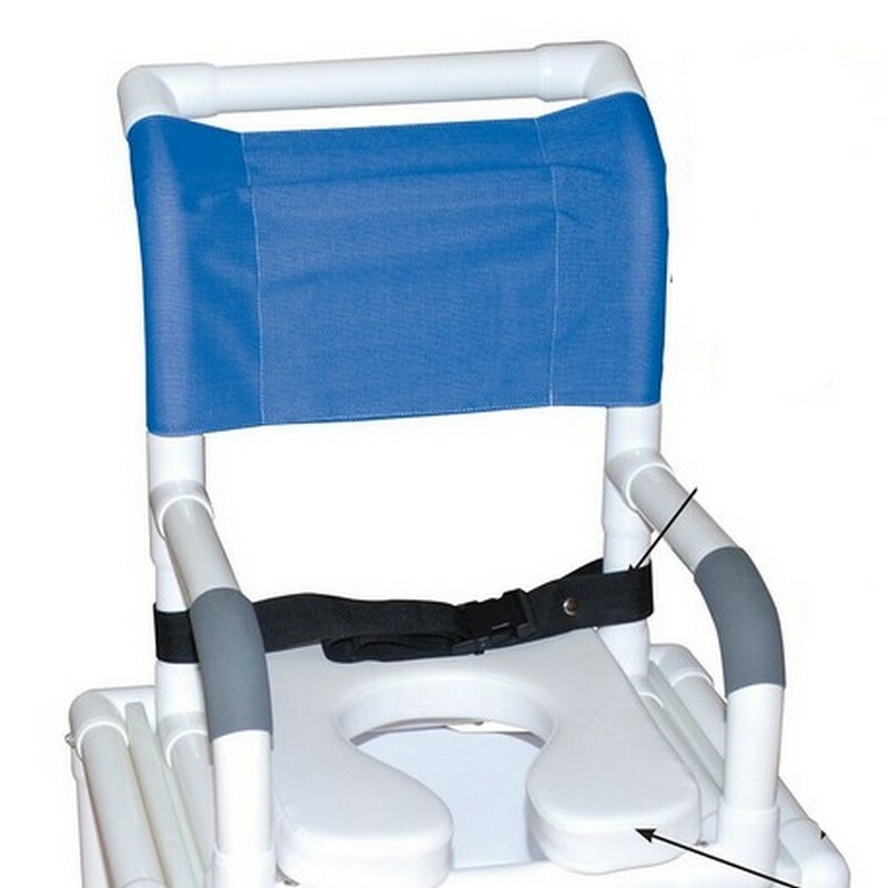Reclining Shower Commode Chair With Sliding Footrest