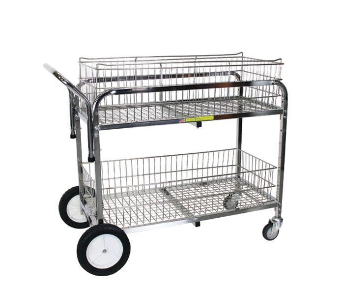 Large Capacity Two Level Wire Utility Push Cart