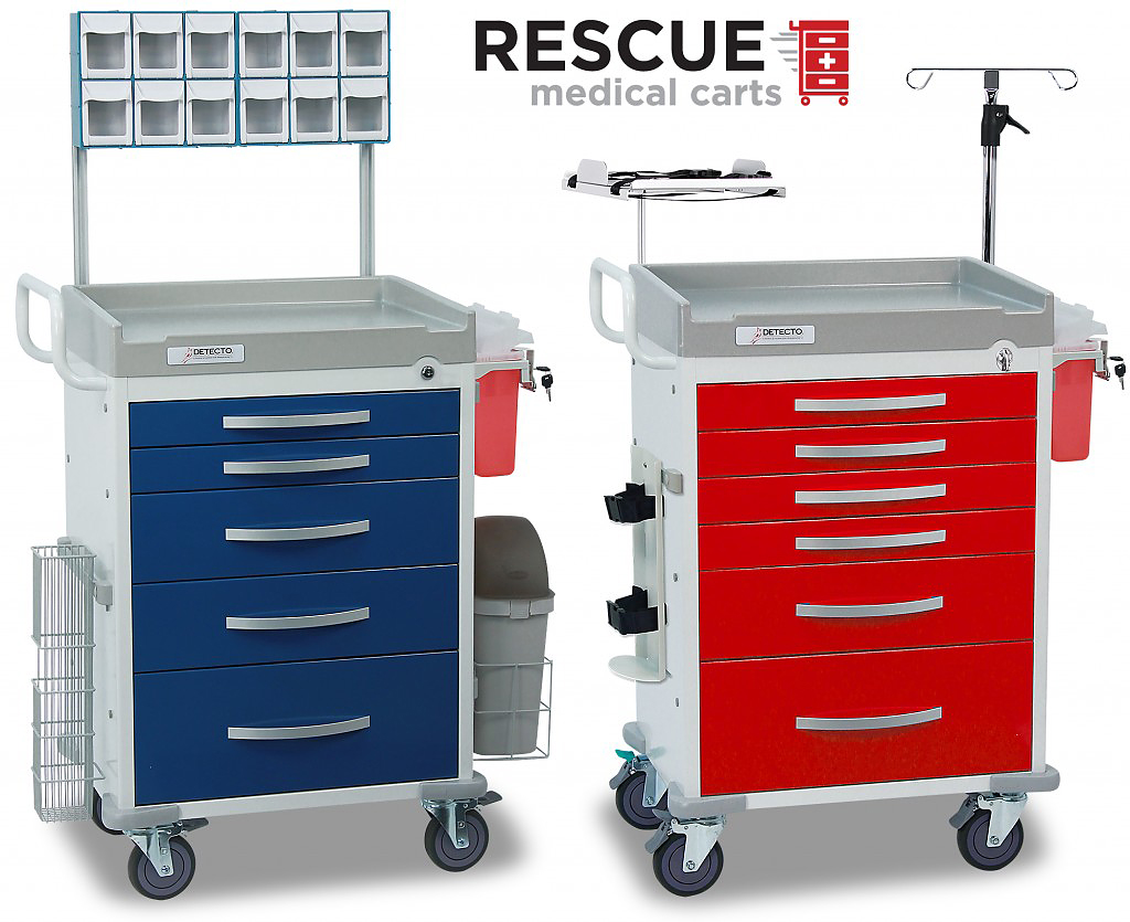 Rescue Medical Carts With 360Degree Rotating Casters