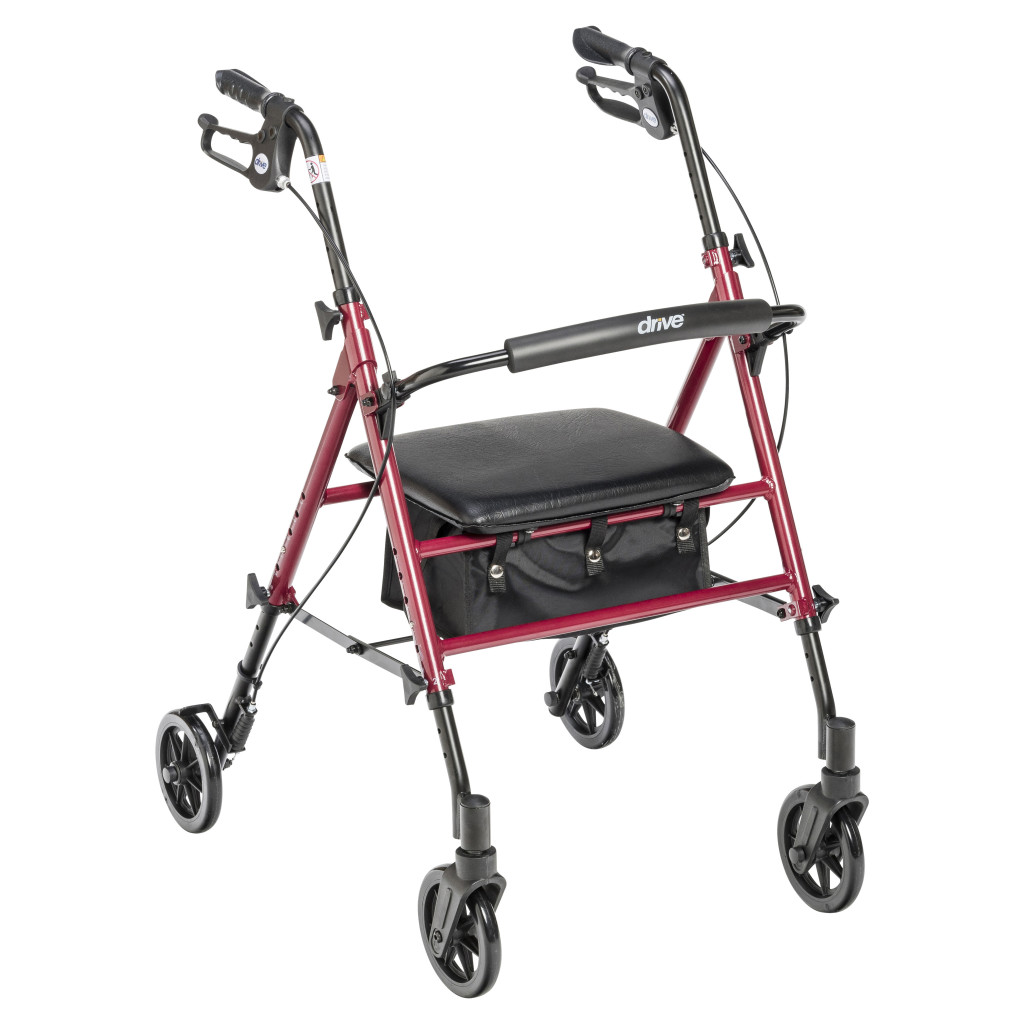 Drive Medical Height-Adjustable Aluminum Rollator