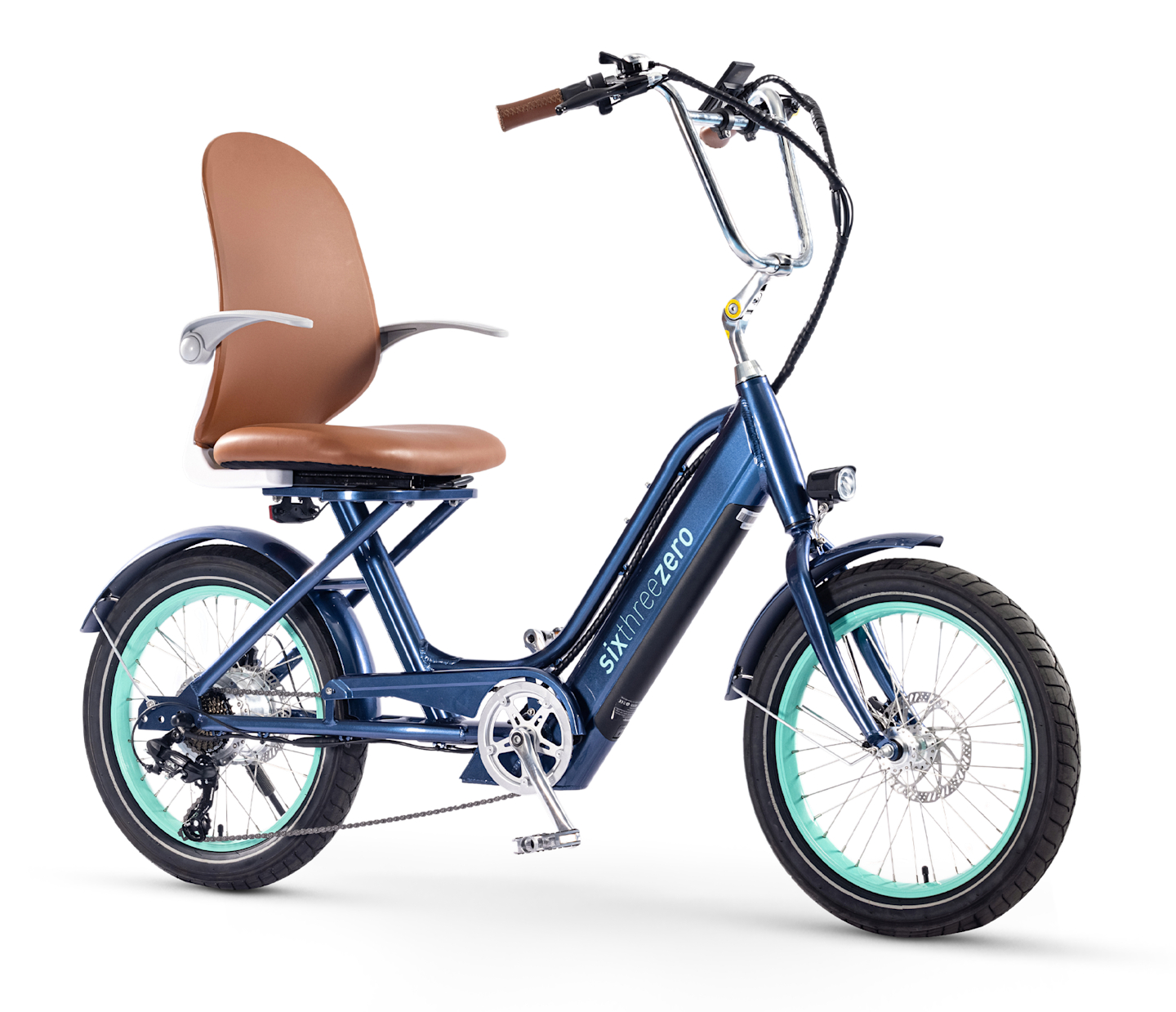 sixthreezero Electric Bike with High-Back Office Chair Seat