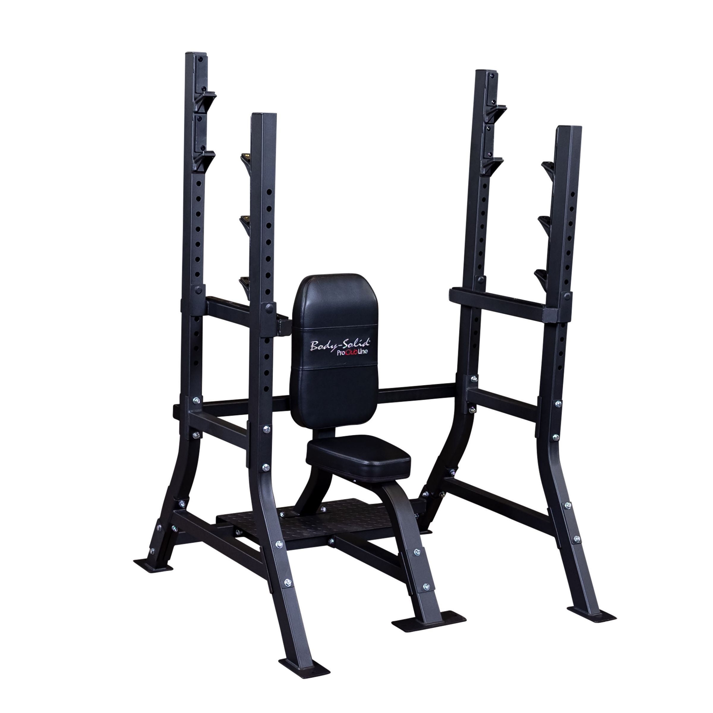 Body-Solid Overhead Press Gym Bench for Shoulders, Built-in Spotter ...