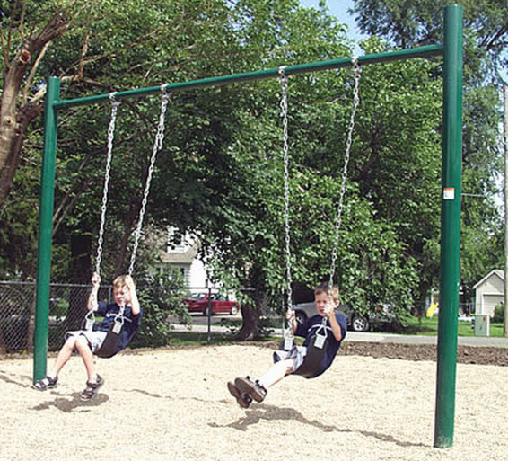 single swing set frame