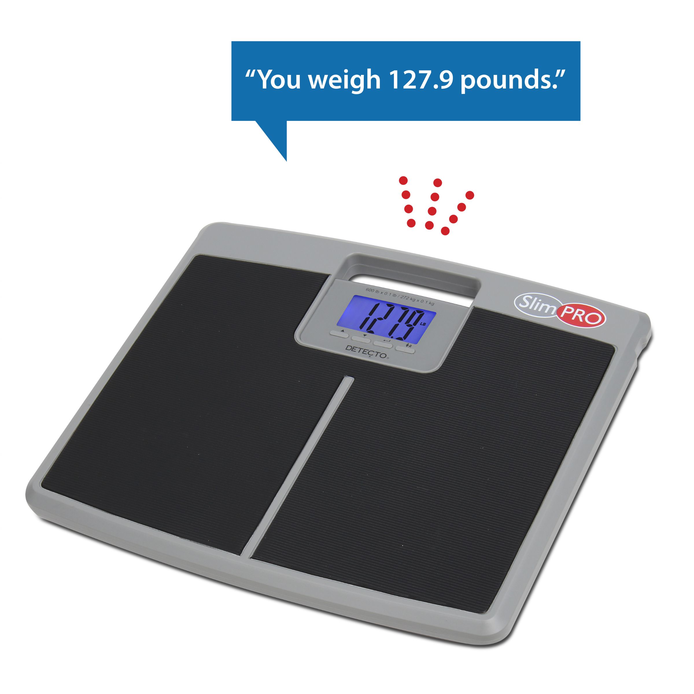 Thinner 330 lbs. Digital Black Bathroom Scale at