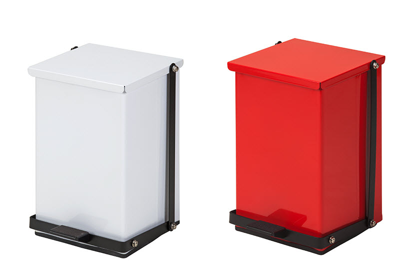 Clinton Premium Waste Receptacle in White or Red