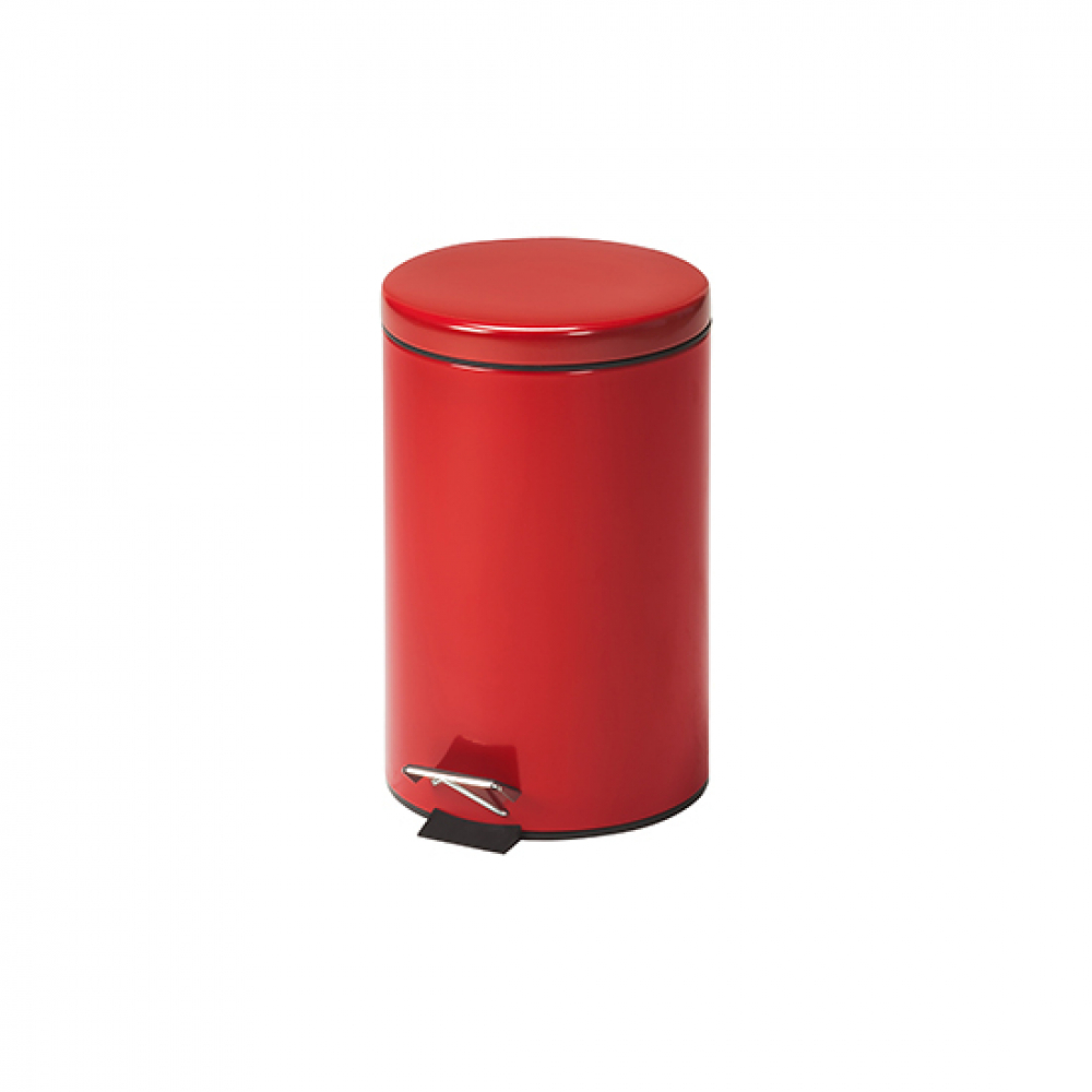 Clinton Round Red Waste Receptacle - FREE Shipping