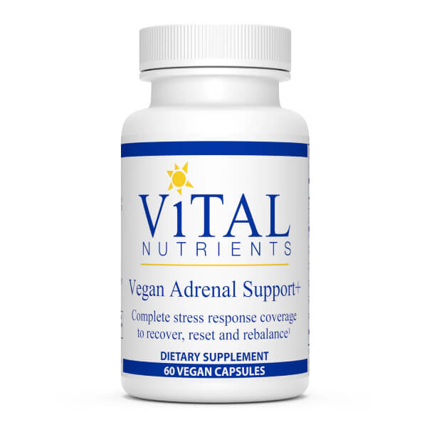 Vegan Adrenal Support+ Supplement by Vital Nutrients