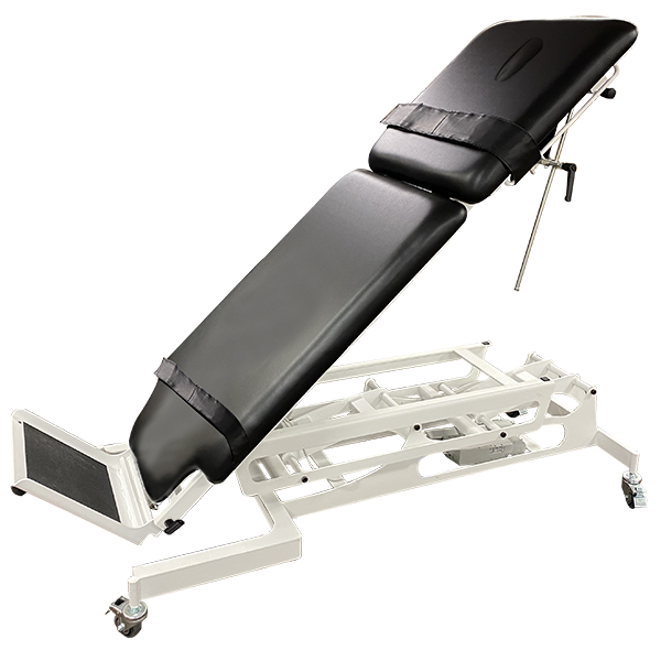 Physical Therapy Reclining Elevating Tilt Table with Adjustable Height