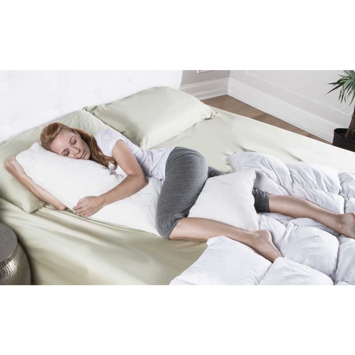 Ellipse Memory Foam Body Pillow With Bamboo Cover 