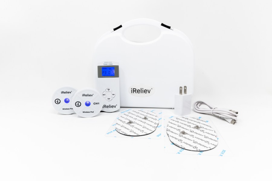 Wireless TENS and EMS Unit iReliev Wearable Therapy System from
