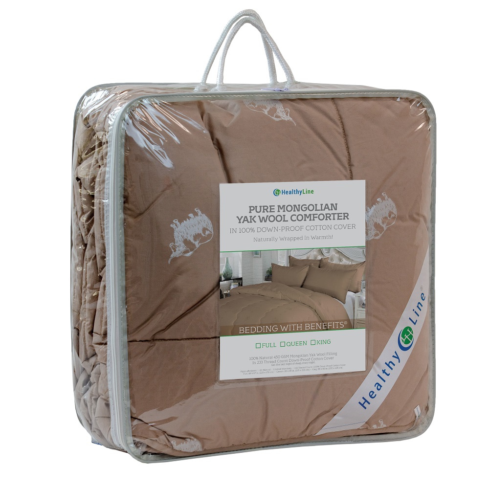 Hypoallergenic Mongolian Yak Wool Winter Down Comforter by HealthyLine