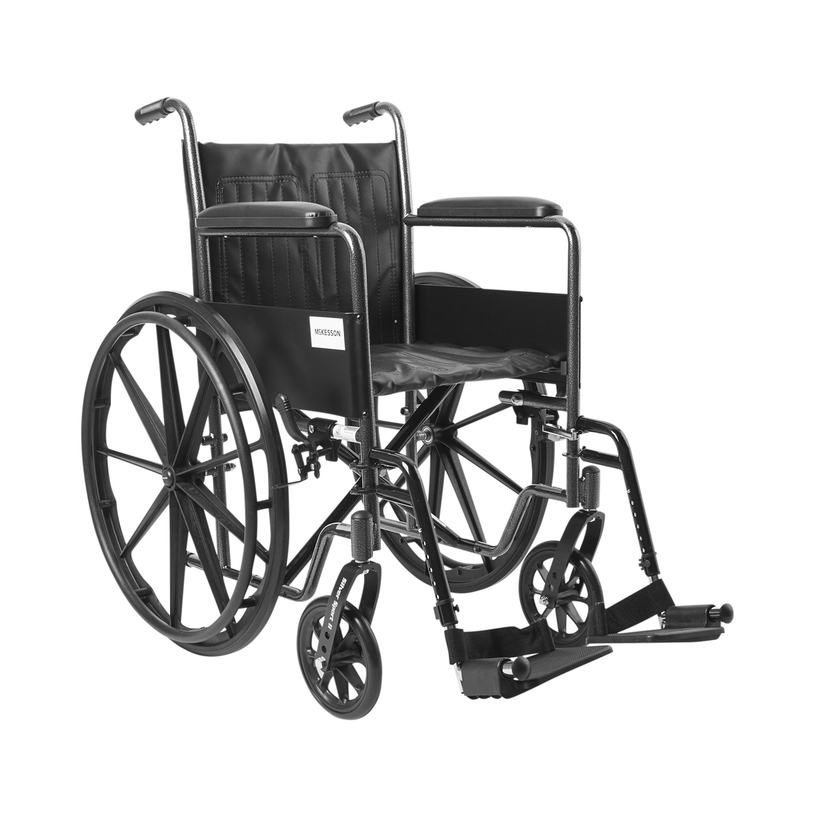 McKesson 18in. Wide Wheelchair with Swing-Away Footrests and