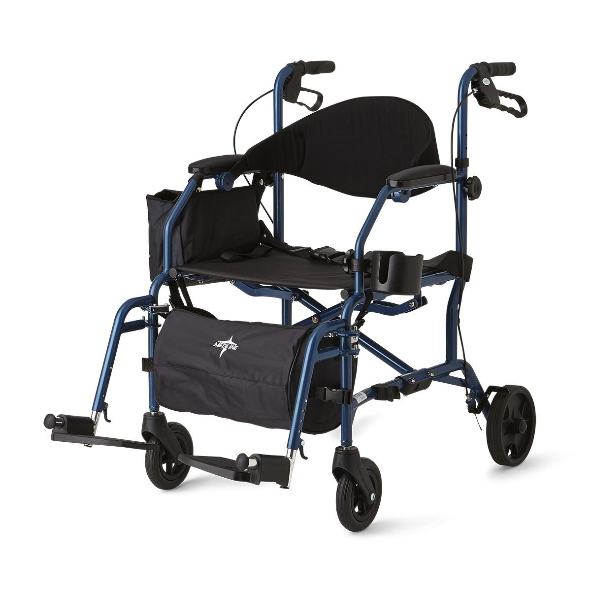 Excel Translator Combo Transport Chair And Rollator By Medline