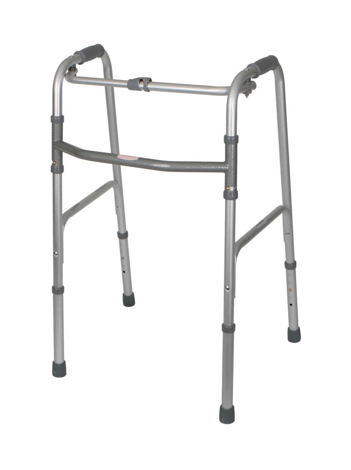 Adult OneButton Folding Walkers, Case of 2, by Medline